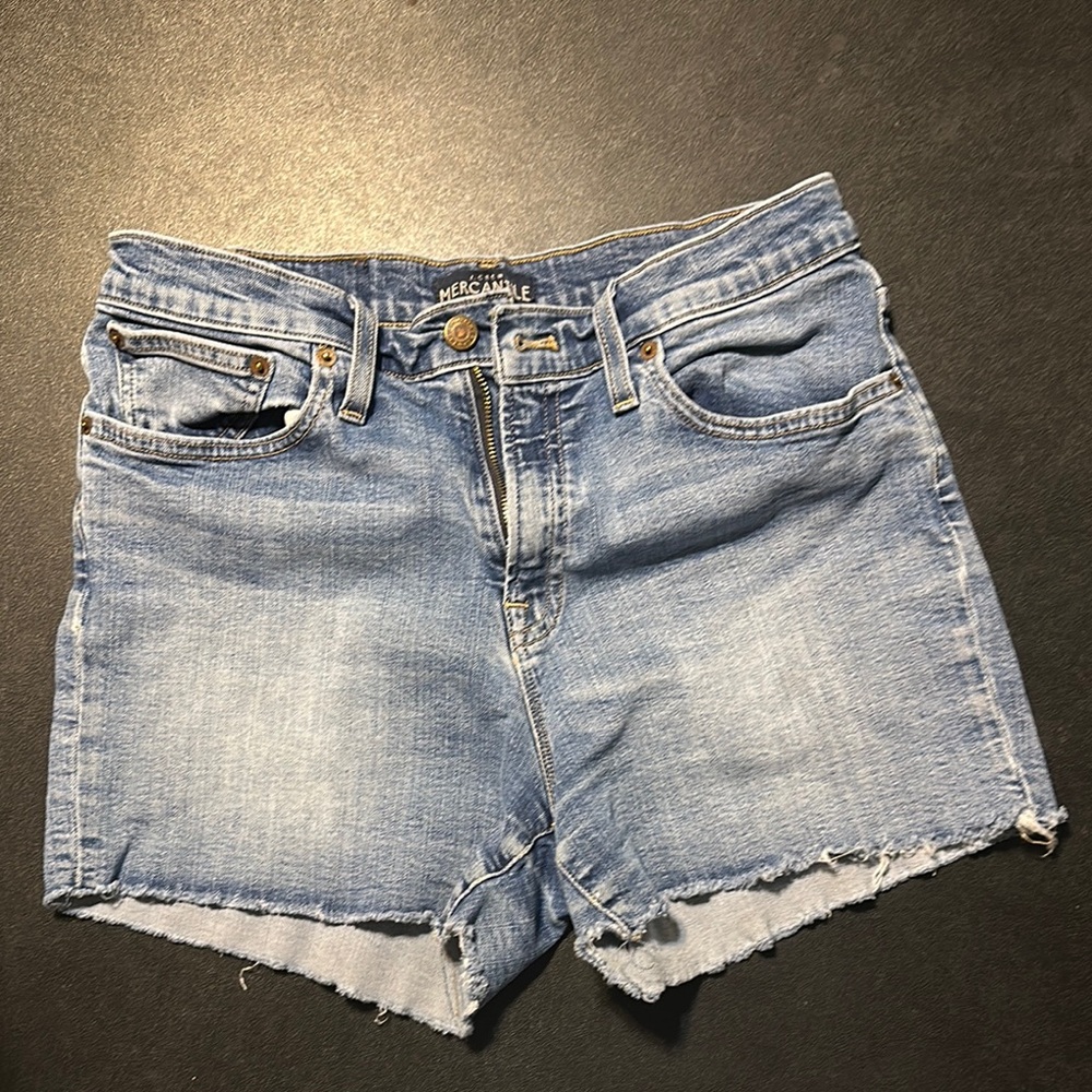 J. Crew Factory Blue Jean Shorts Relaxed Fit